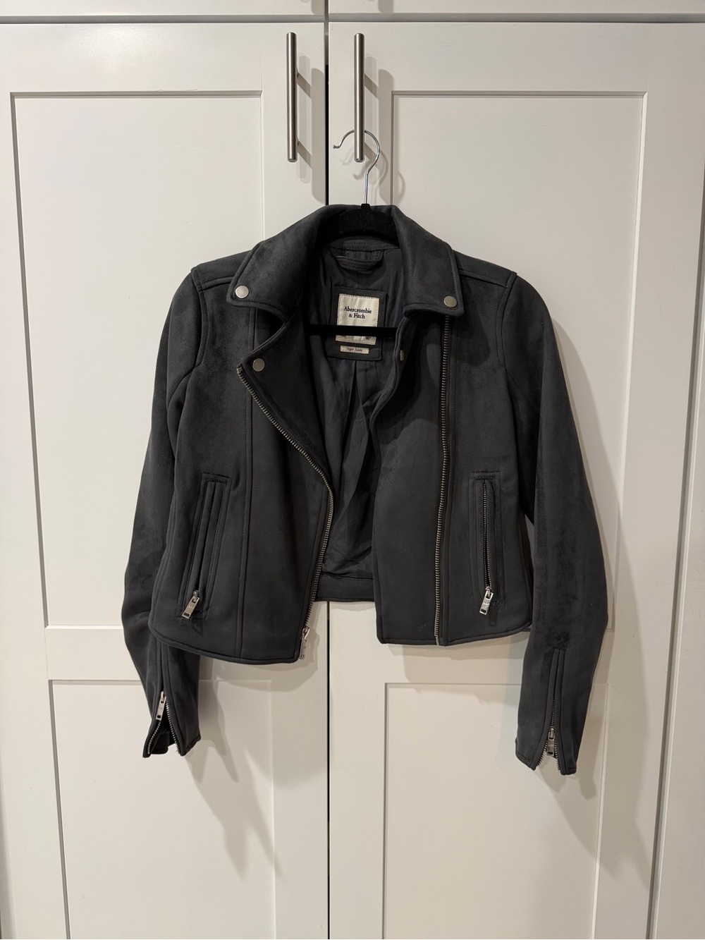Abercrombie & Fitch Vegan Suede Moto Jacket